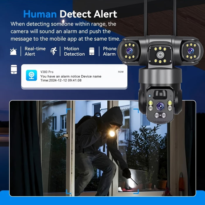 4K/9MP Solar Security Camera – 360° Smart Protection